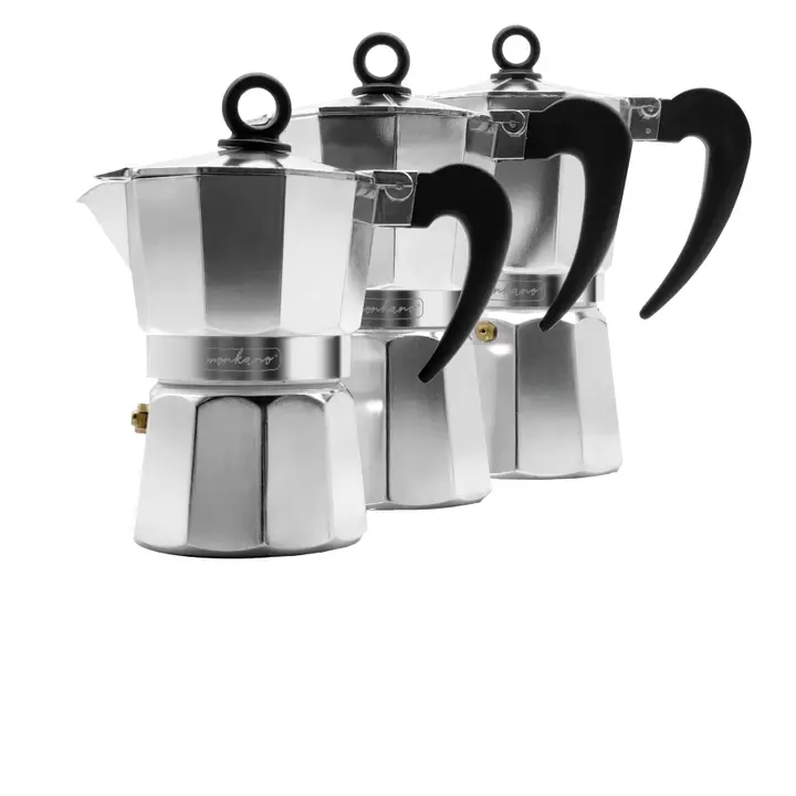 Espressokocher Neapel Aluminium Induktion 3 Tassen