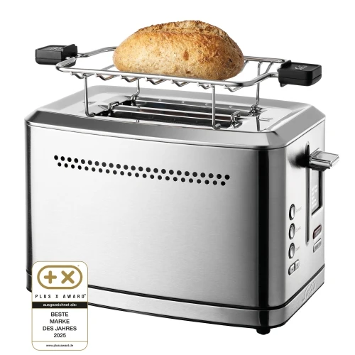Toaster Flex m. Brötchenaufsatz (Typ 8004) Edelstahl Zwei-Schlitz Toaster