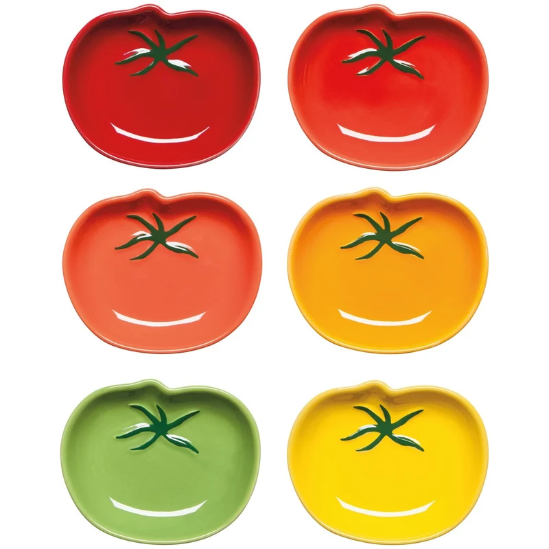 Now Designs Pinch Bowl Set Of 6 Heirloom Tomato