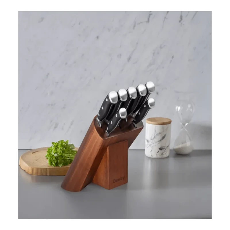 Denby 8 Piece Knife Block Set – Walnut