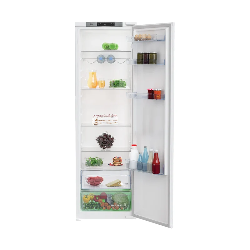 Beko Integrated Tall Larder Fridge | 309L | HarvestFresh | Chiller Compartment | Sliding Hinge.
