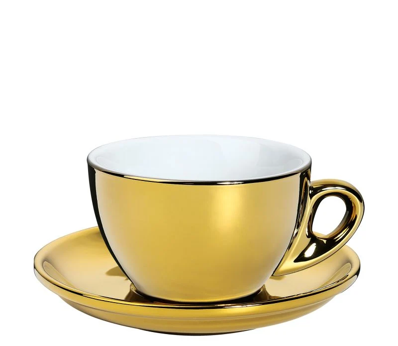 Cappuccinotasse 100ml gold Roma