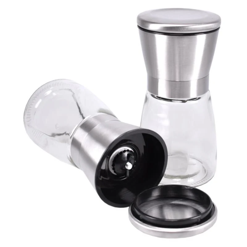 Salz- & Pfeffermühle Standart Edelstahl Keramikmahlwerk Glas/Edelstahl