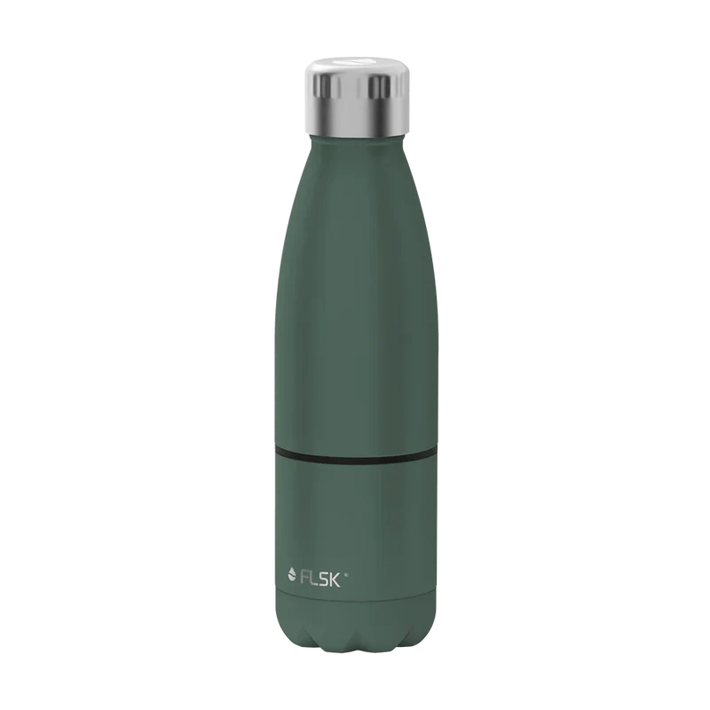 Trinkflasche FLSK mit Becher 0,7l ridge gre To-Go/TmB