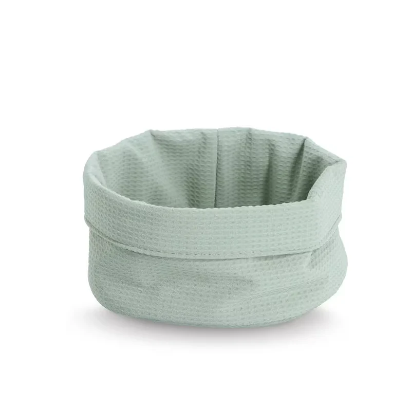 Aufbewahrungskorb, Waffelpiqué, Polyester, mint 25 x 13 cm