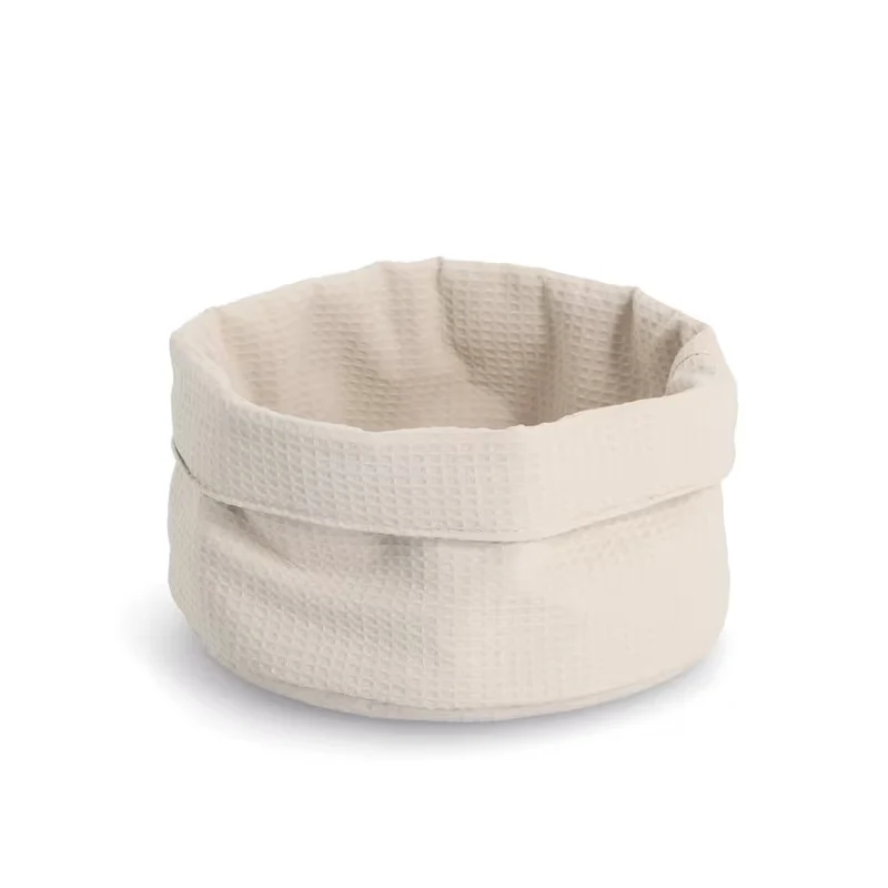 Aufbewahrungskorb, Waffelpiqué, Polyester, creme 25 x 13 cm