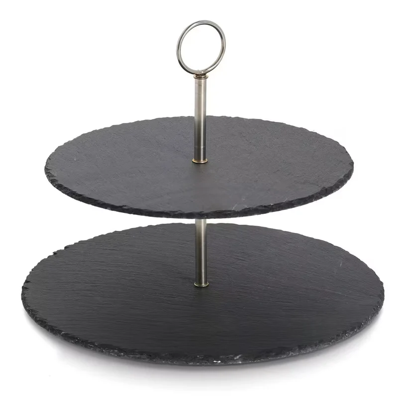 Etagere, Schiefer/Metall 30x23 cm