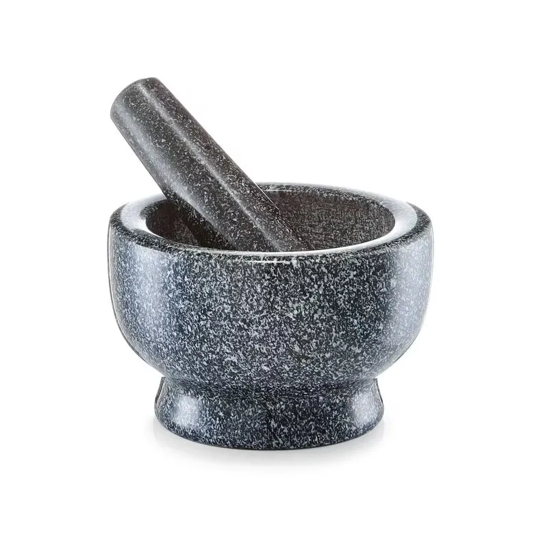 Mörser & Stößel-Set, Granit, anthrazit Ø 13 cm × 8 cm