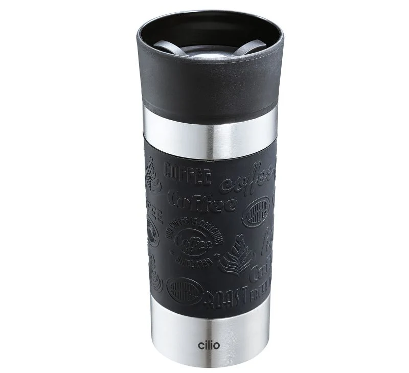 Isobecher 360ml schwarz Edelstahl Viaggio