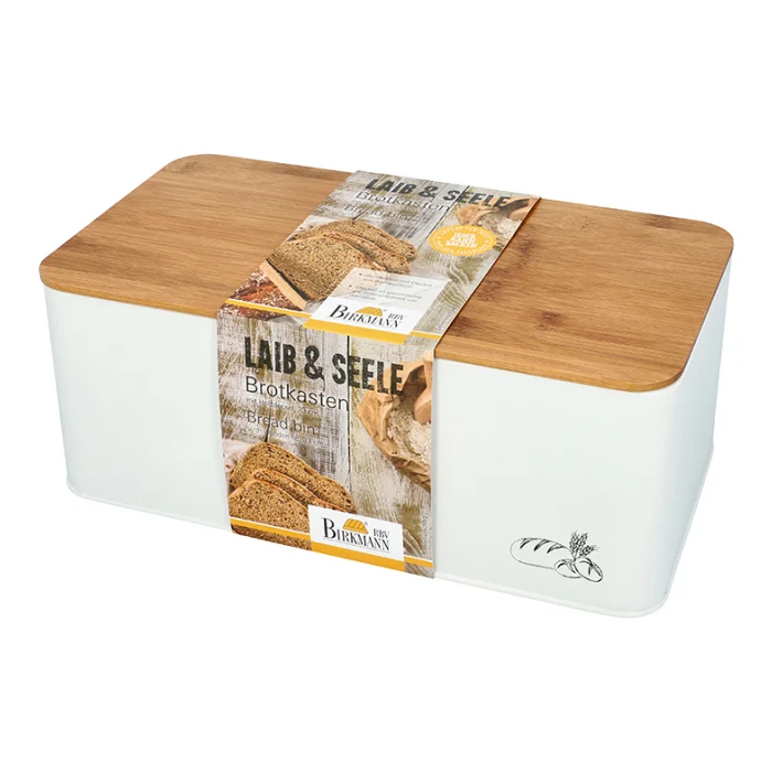 BROTKASTEN MIT DECKEL | 33 CM METALL LAIB & SEELE