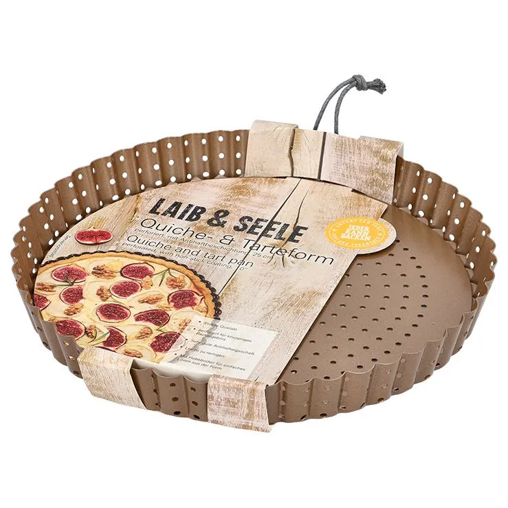Quiche- & Tarteform, perforiert, mit losem Boden, Ø 25 cm