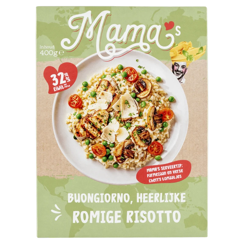 Mama's Maaltijden Risotto bospaddestoel doperwt kipfilet