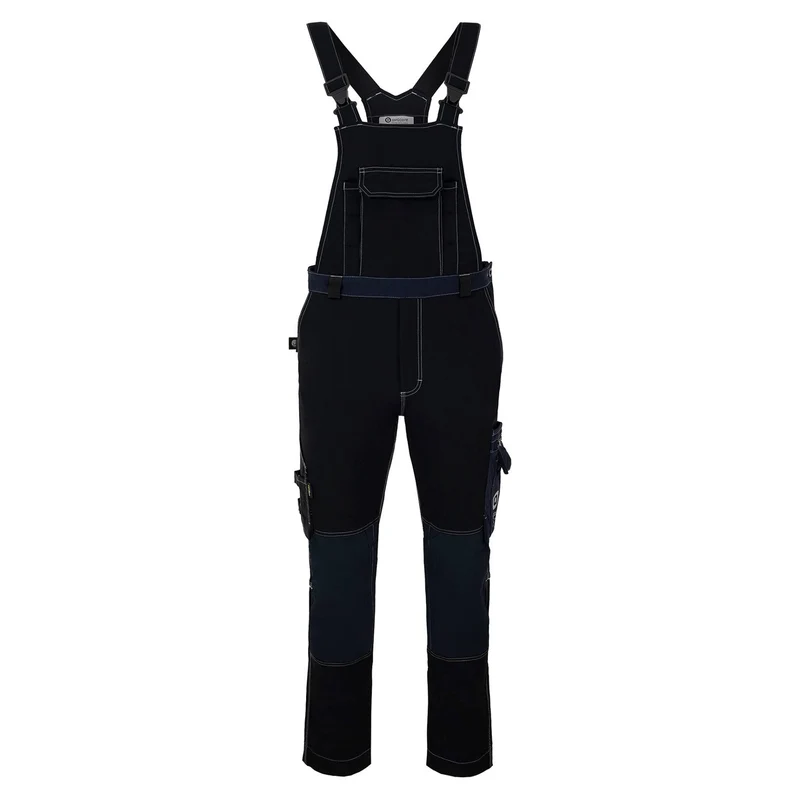 Avacore Latzhose, Stretch, Cordura, schwarz und marineblau, Größe 54, Avaflex