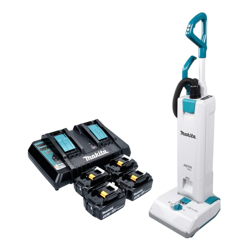 Makita DVC 560 PM4 Akku Staubsauger 36 V ( 2x 18 V ) 5 l Brushless + 4x Akku 4,0 Ah + Ladegerät
