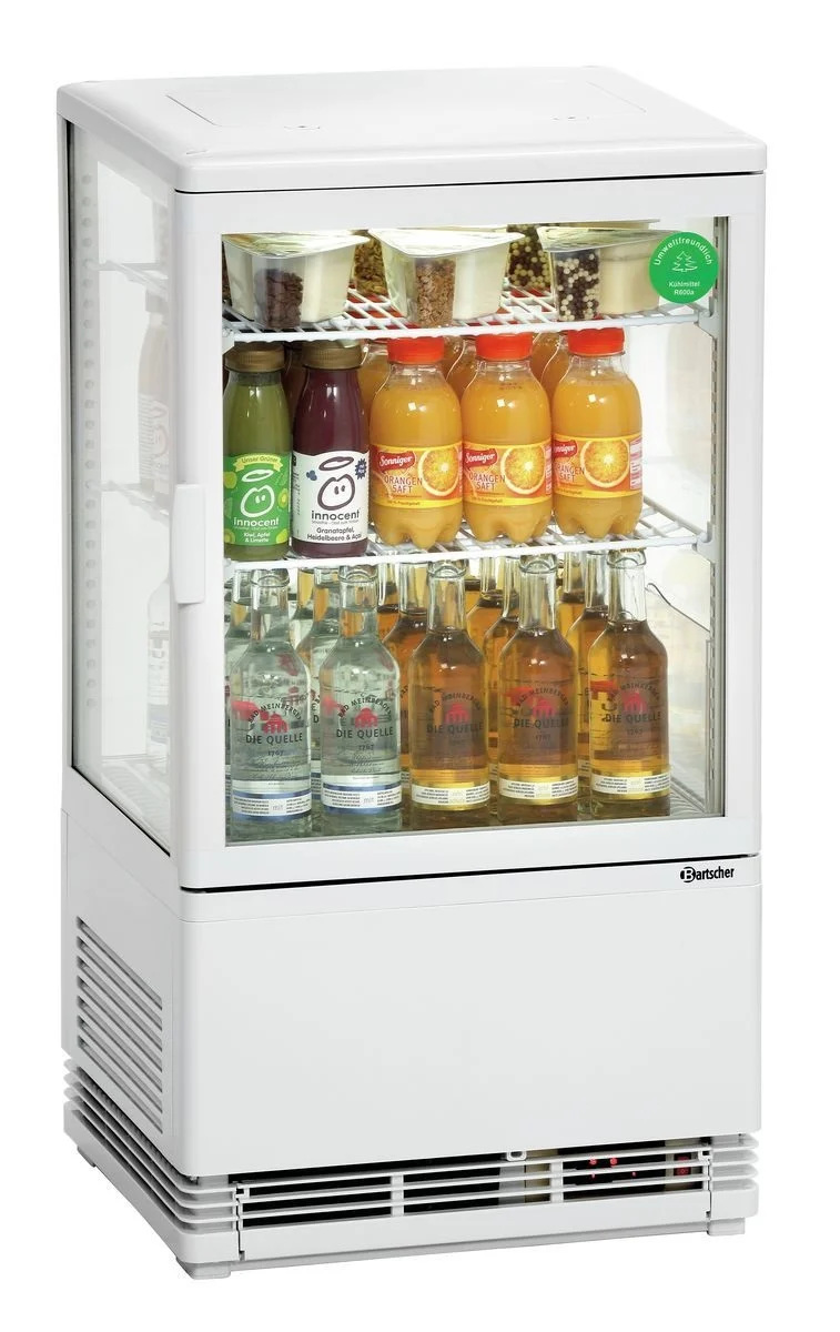 Bartscher Mini Kühlvitrine 58L, weiß