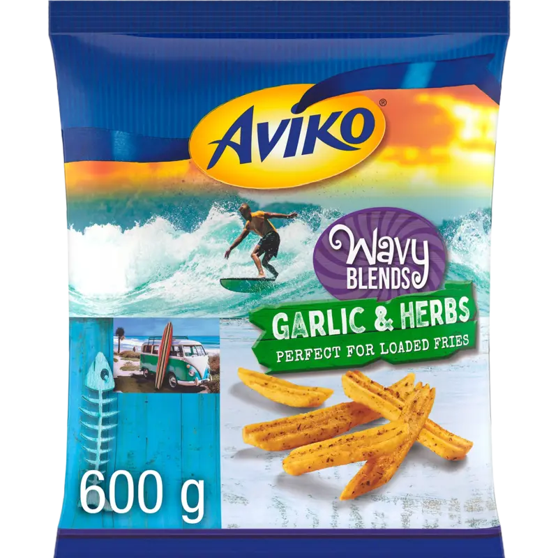 Aviko Wavy blends garlic & herbs