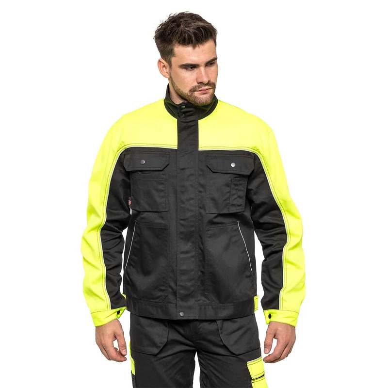 Arbeitsjacke mit Reflektierenden Elementen Reißverschluss und Klettverschluss 60% Baumwolle/ 40% Polyester 110-114_56