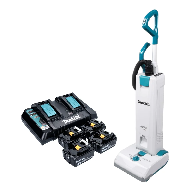 Makita DVC 560 PT4 Akku Staubsauger 36 V ( 2x 18 V ) 5 l Brushless + 4x Akku 5,0 Ah + Ladegerät