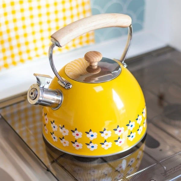 2.5L Whistling Kettle Stainless Steel – Honey Yellow