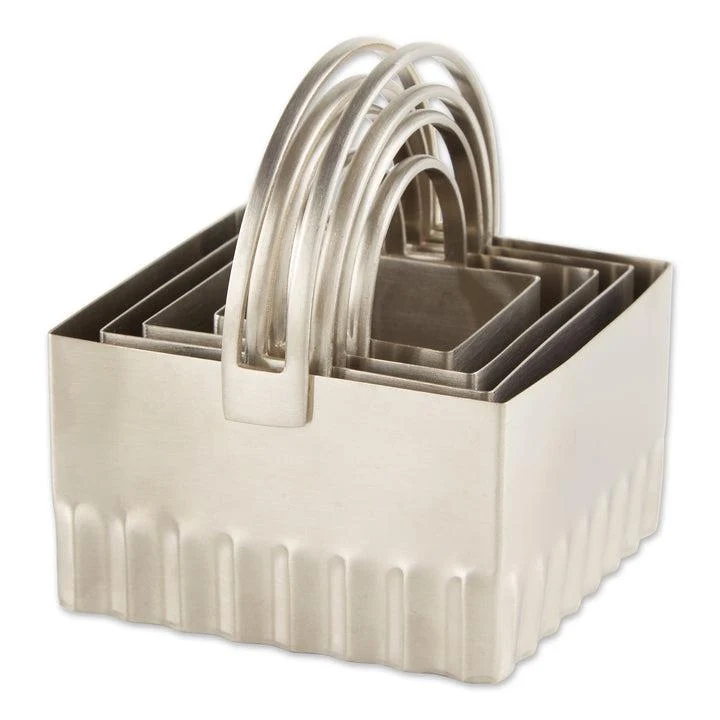 RSVP Square Ripple Biscuit Cutter Set Of 4