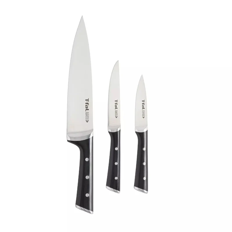 T-fal K282S364 Ice Force Knives Set (3-Piece) - Silver/Black