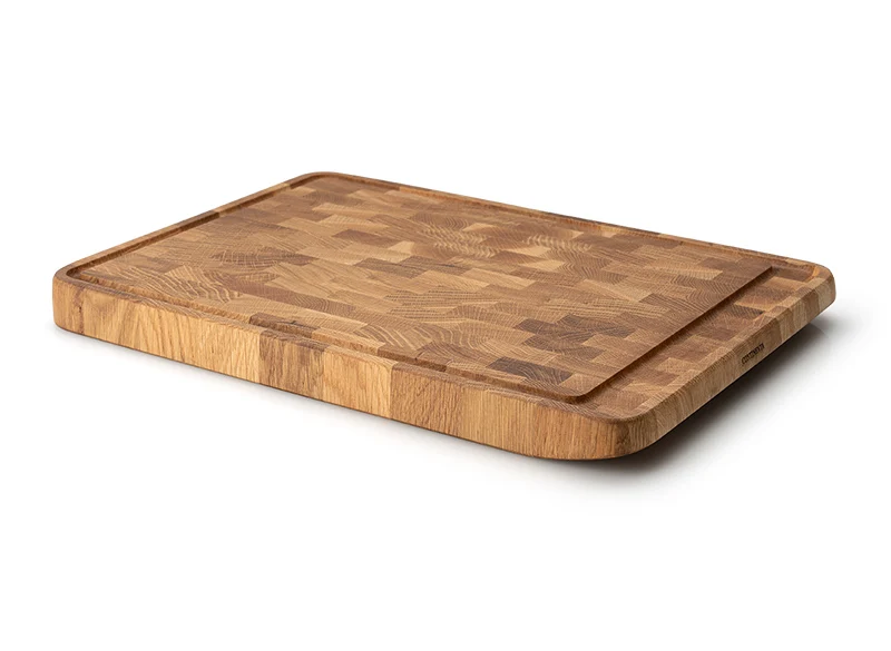 Tranchierbrett Eiche 46 x 32,5 x 3,5 cm Stirnholz