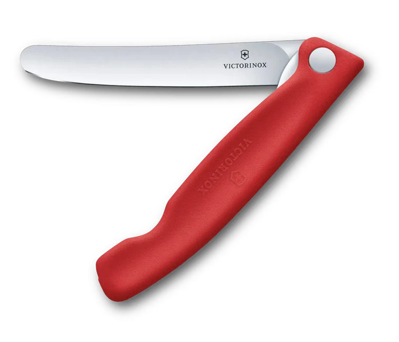 Picknickmesser 11 cm gerade rot Swiss Classic