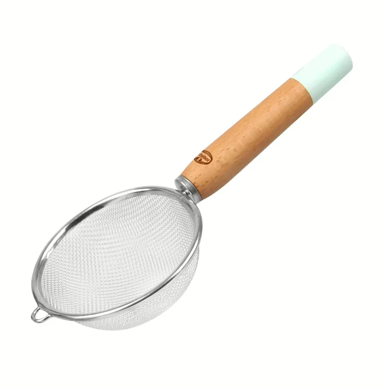 Sieb klein m Holzgriff Retro