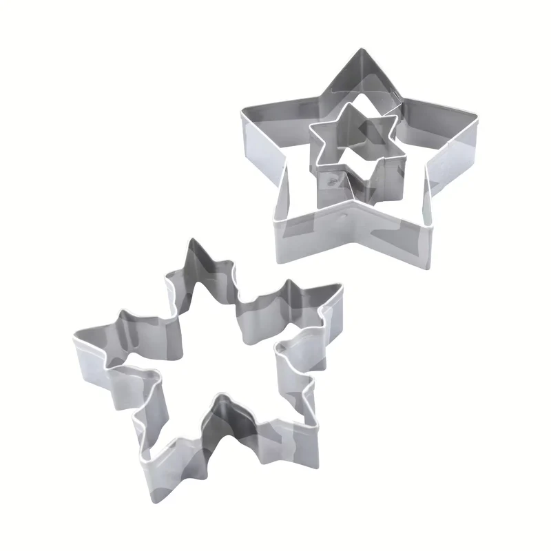 Linzer Schneeflocke Stern 2tlg White Christmas Baking