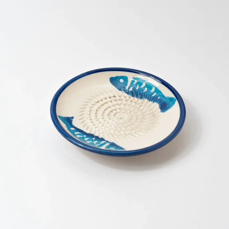 Keramikreibe "Tuna" 12cm für Knoblauch, Ingwer & Gewürze