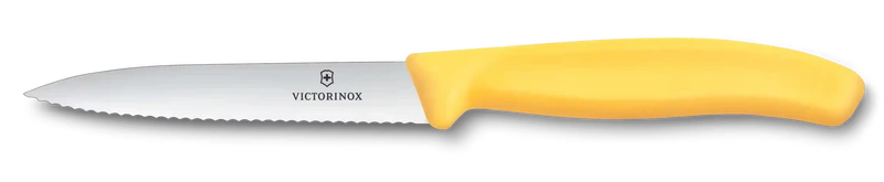 Gemüsemesser 10 cm Welle gelb Swiss Classic