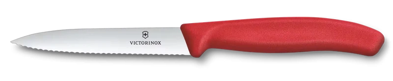 Gemüsemesser 10 cm Welle rot Swiss Classic