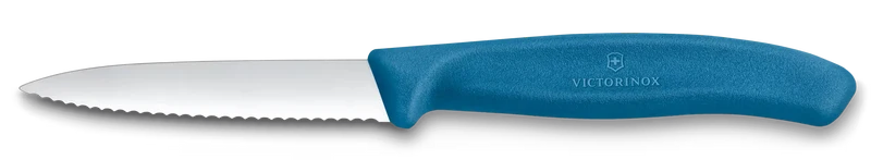 Gemüsemesser 8 cm Welle blau Swiss Classic
