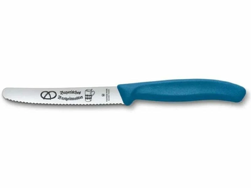 Tomatenmesser 11 cm Welle blau Bayerisches
