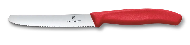 Tomatenmesser 11 cm Welle rot Swiss Classic