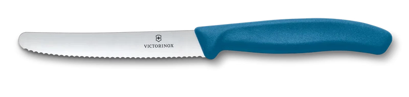 Tomatenmesser 11 cm Welle blau Swiss Classic
