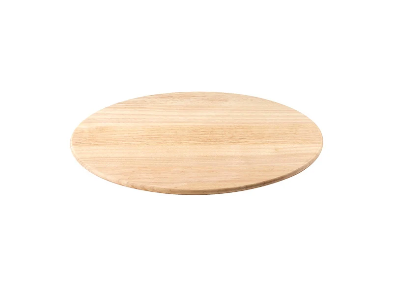 Drehplatte Ø 35 x 3,5 cm Gummibaumholz