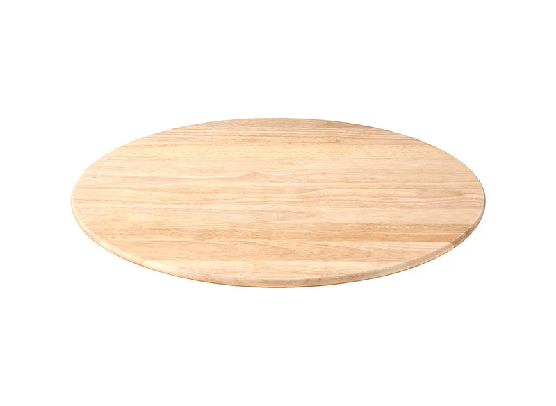 Drehplatte Ø 40 x 3,5 cm Gummibaumholz