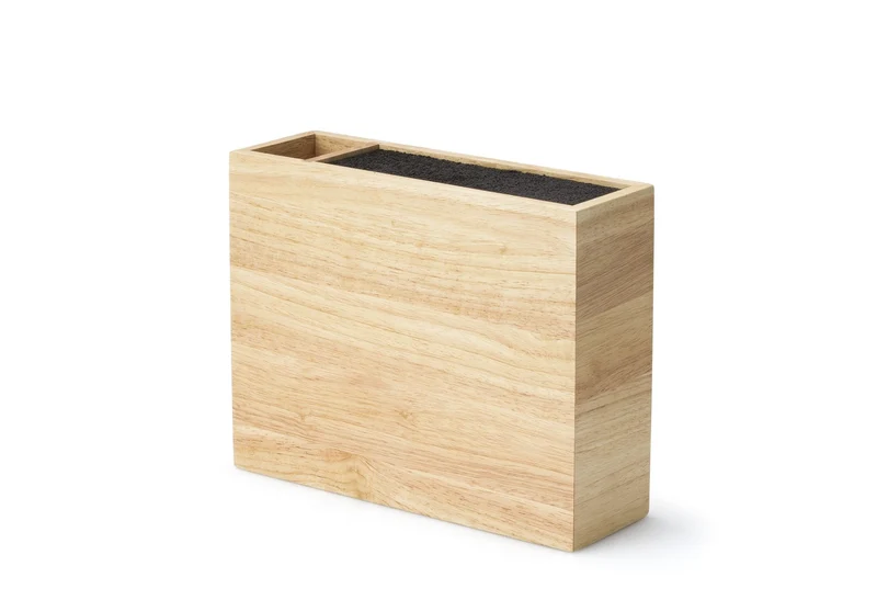 Messerblock flex 27,5 x 9 x 21,5 cm Gummibaum