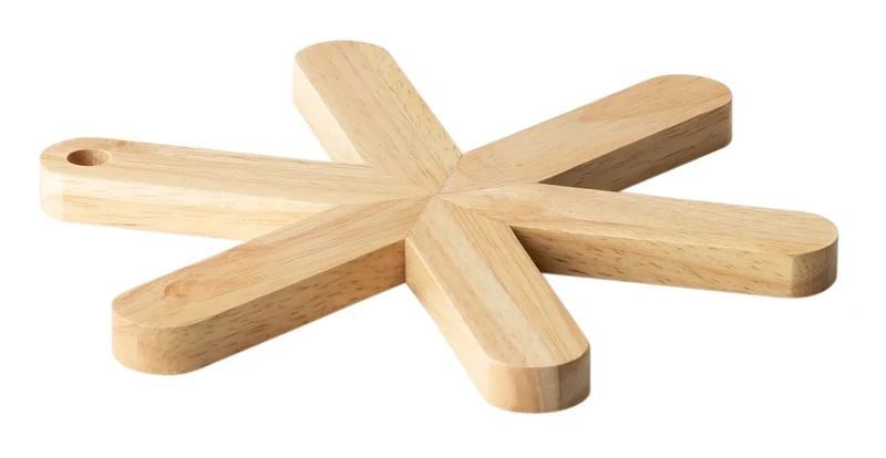 Untersetzer Stern Ø 19 x 1,2 cm Gummibaum 2er Set