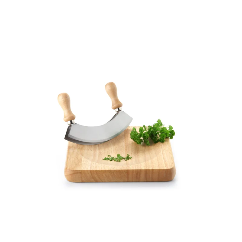 Wiegemesserbrett inkl. Messer Gummibaumholz