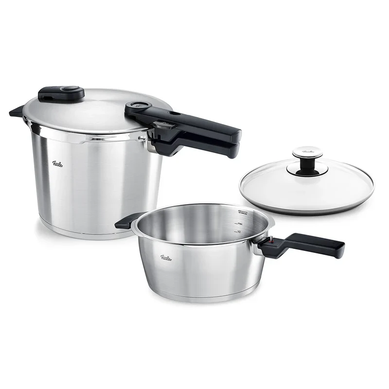 Schnellkochtopf-Set 6l. + Schnellbratpfanne 3,6l. +Glasdeckel Vitaquick® Premium
