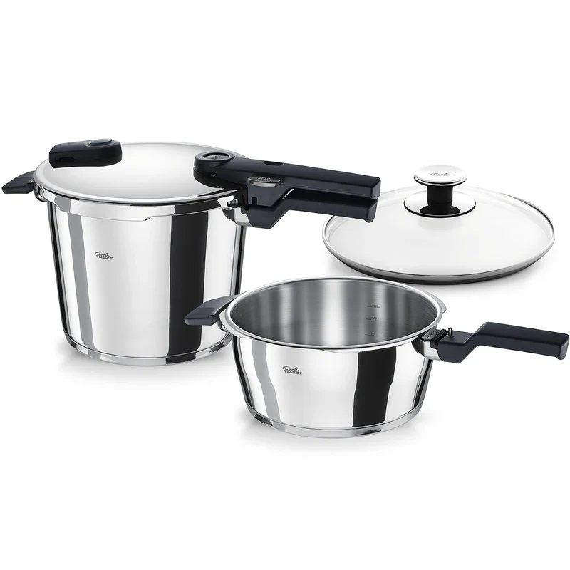 Schnellkochtopf-set 3,5l. + 6l. + Glasdeckel Vitaquick® Glossy