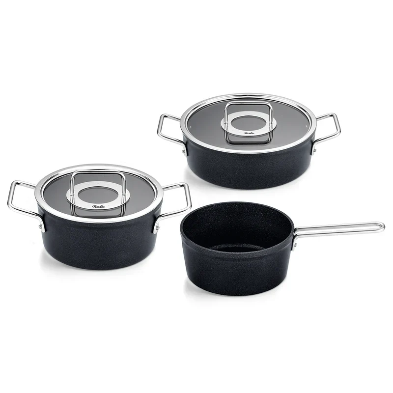Topfset 3tlg mit Glasdeckel Adamant