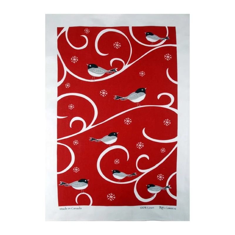 Rain Goose Linen Tea Towel Chikadee