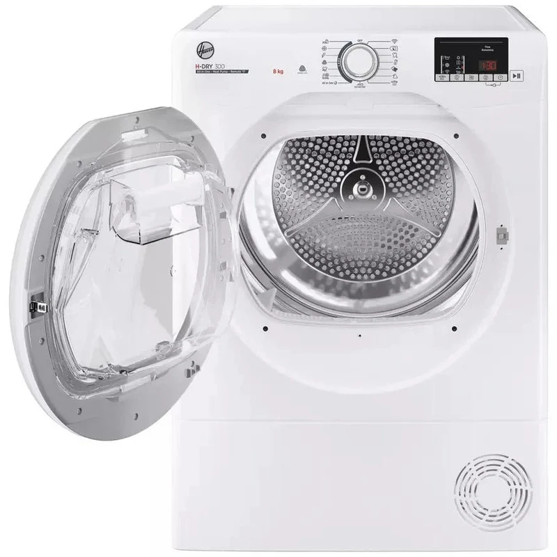 Hoover HLE H8A2DE 80 8KG Heat Pump Tumble Dryer - White | HLEH8A2DE-80