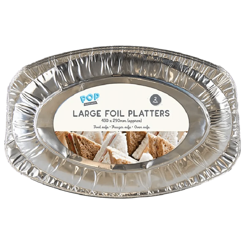 Large Foil Platters 2pk