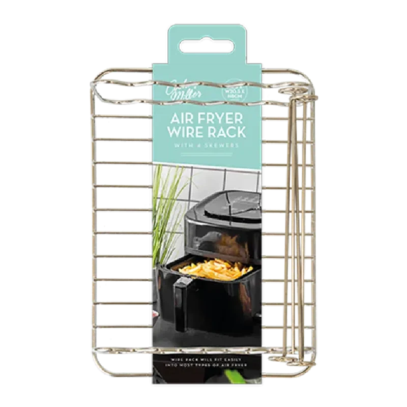 Rectangle Air Fryer Rack With 4 Skewers