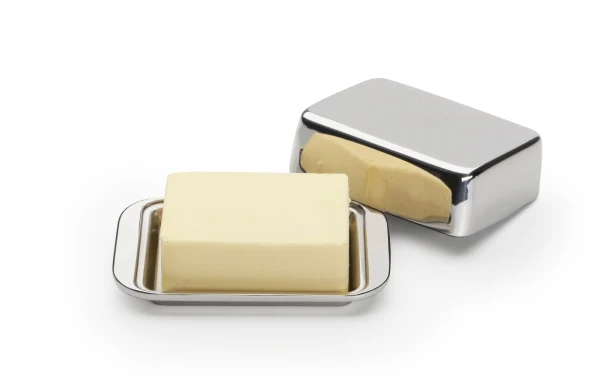 Butterdose Doppelwandig Edelstahl für 1/2 Pfund 250gr.