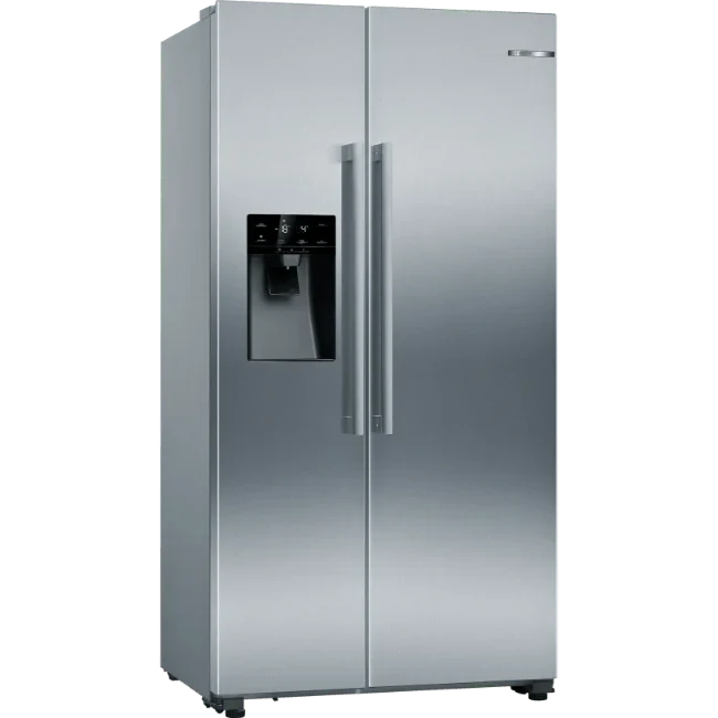Bosch KAD93AIERG American‑style fridge freezer, brushed steel, 371L